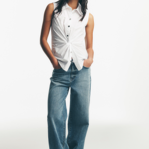HIGH-RISE CUFFED WIDE LEG
