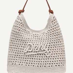 PAULA CROCHET LOGO HOBO BAG
