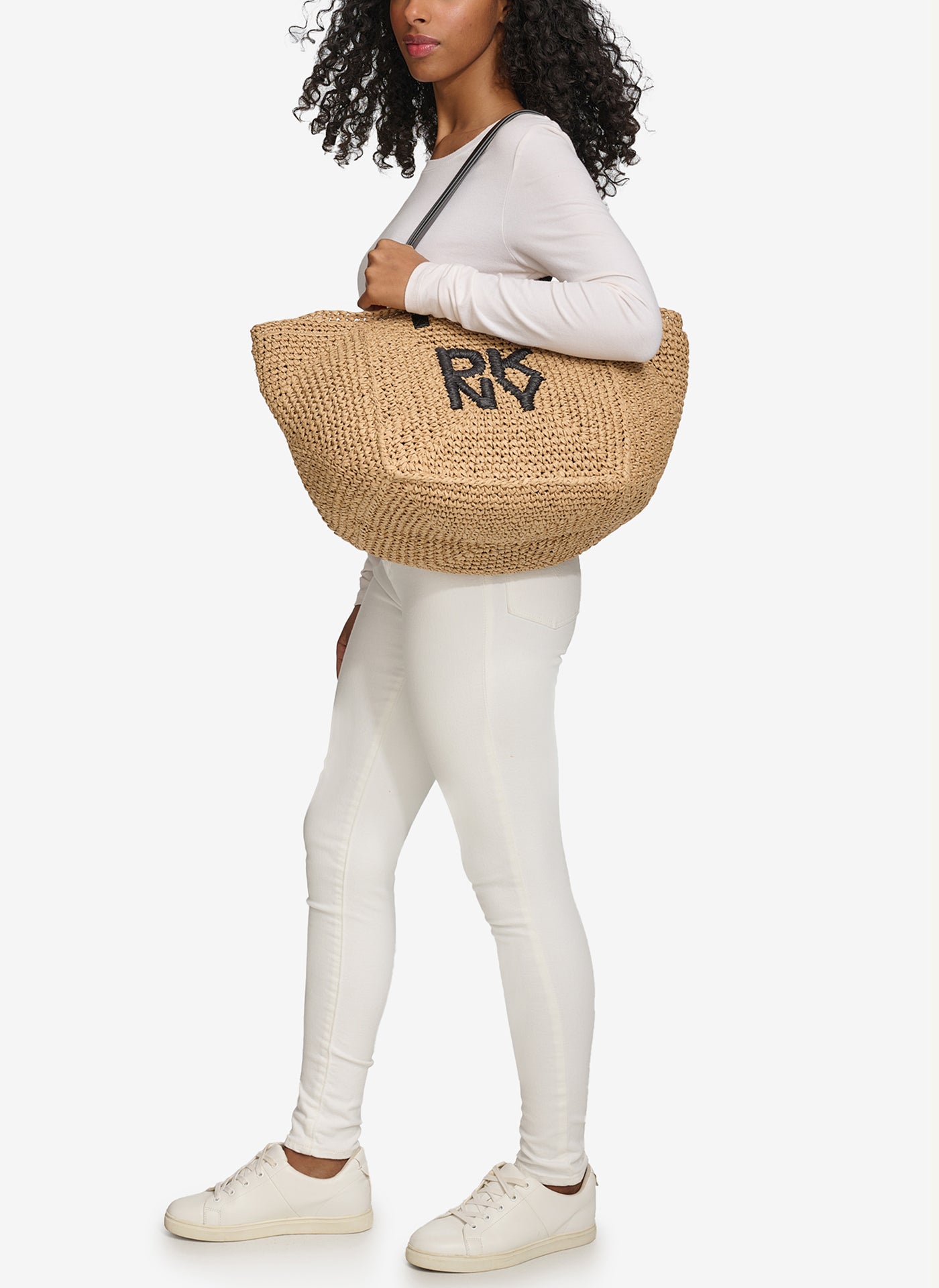 PALOMA CROCHET STRAW LOGO TOTE - Image 6