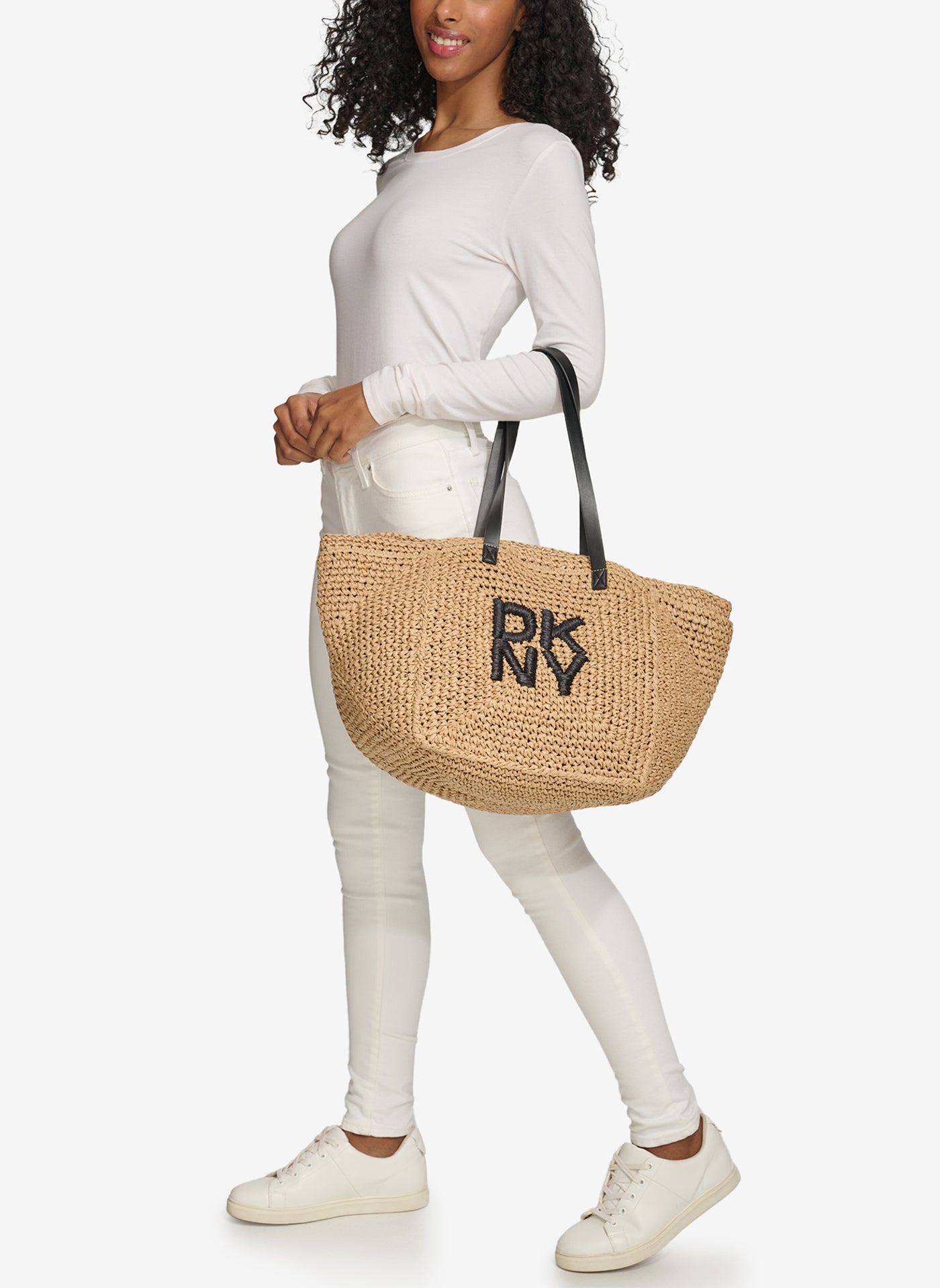 PALOMA CROCHET STRAW LOGO TOTE - Image 2