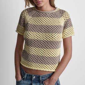 OPEN STITCH STRIPE SWEATER
