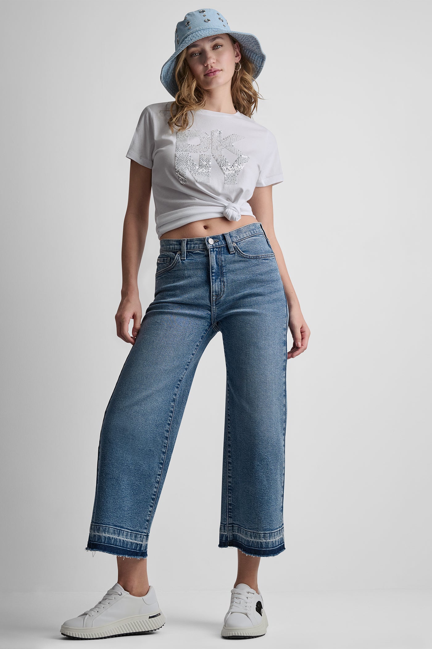 DKNY STACKED SEQUIN LOGO TEE - Image 6