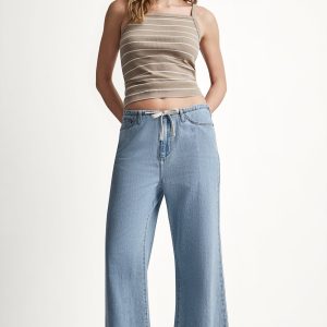 MID-RISE DRAWCORD WIDE LEG