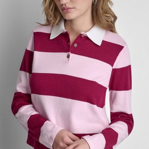 LONG SLEEVE STRIPE POLO