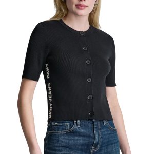 LOGO BUTTON CARDIGAN