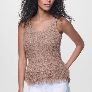 CROPPED FRINGE TANK