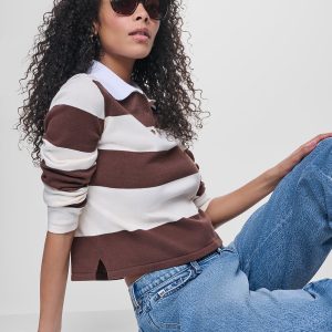 LONG SLEEVE STRIPE POLO