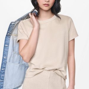 TOWELLING TERRY CREW NECK TEE
