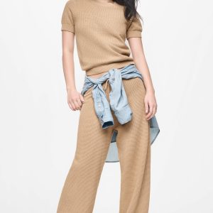 TUCK STITCH HIGH-RISE DRAWSTRING PANT