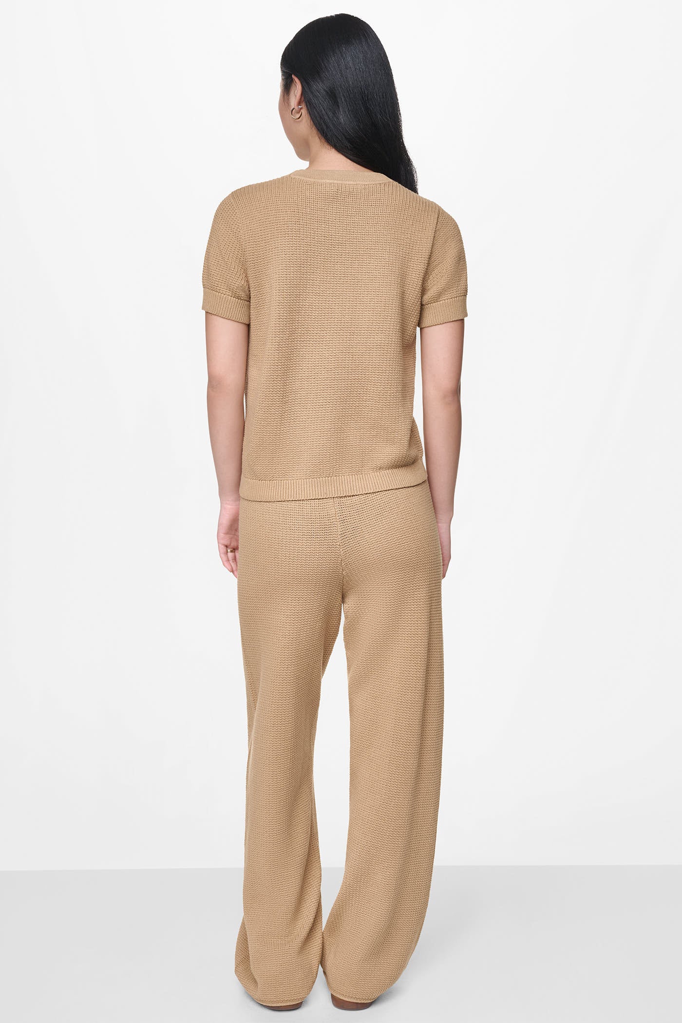 SHORT SLEEVE TUCK STITCH SWEATER - Image 5