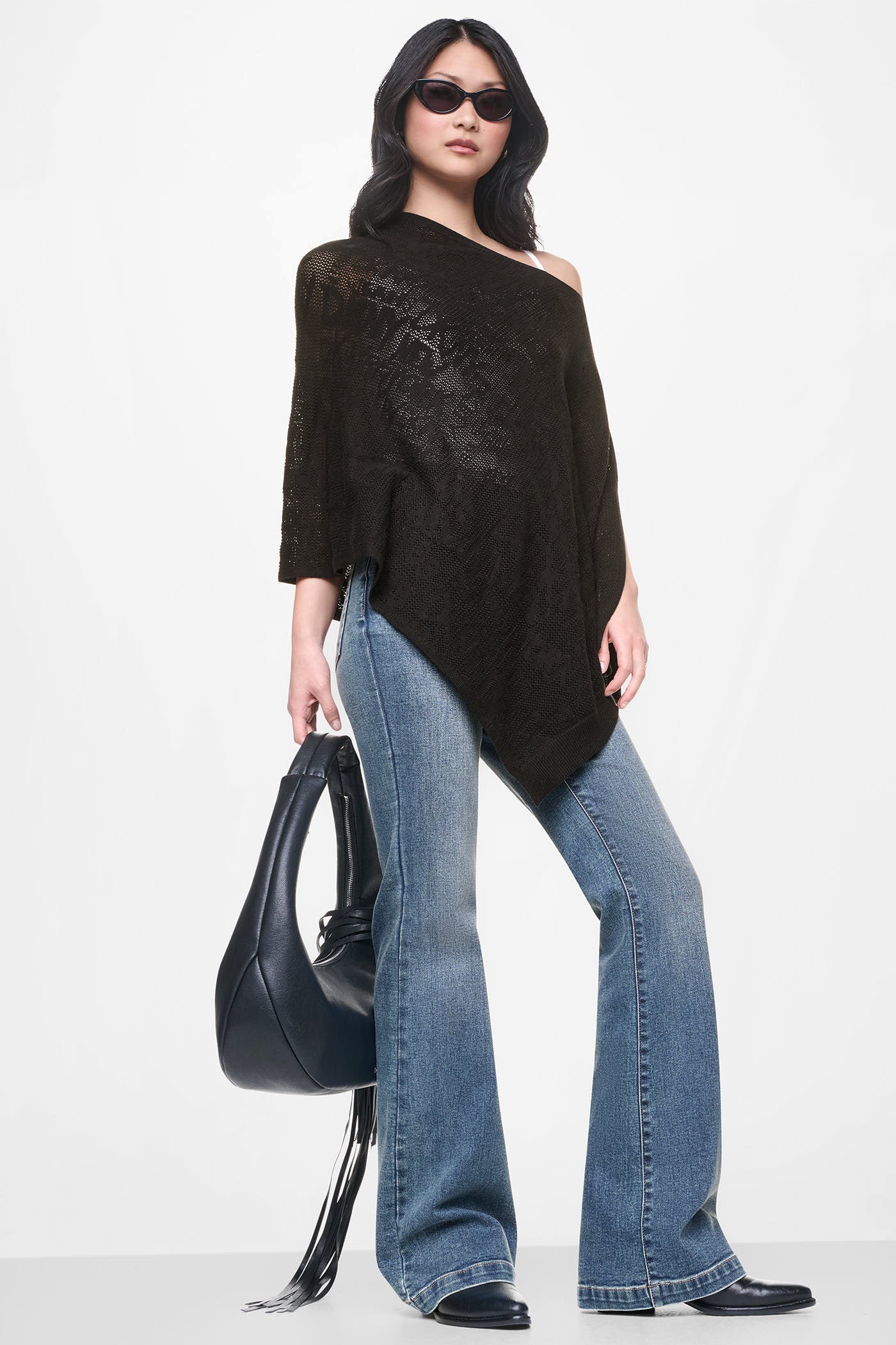 ASYMMETRIC FINE GAUGE PONCHO - Image 6
