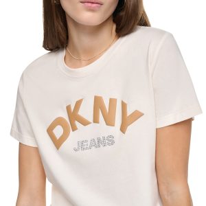 ARCHED RHINESTONE LOGO TEE