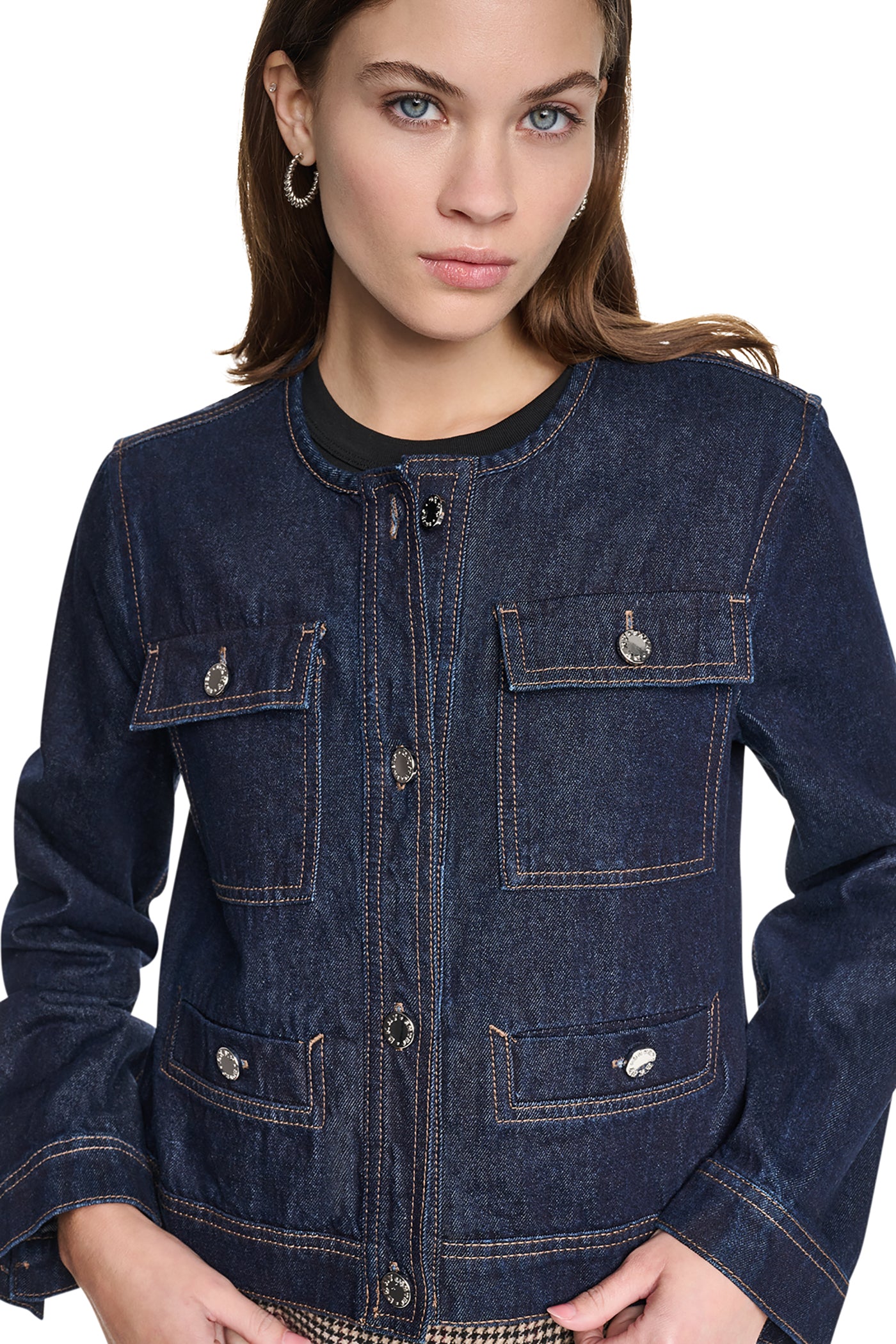 MIXED MEDIA DENIM JACKET - Image 3