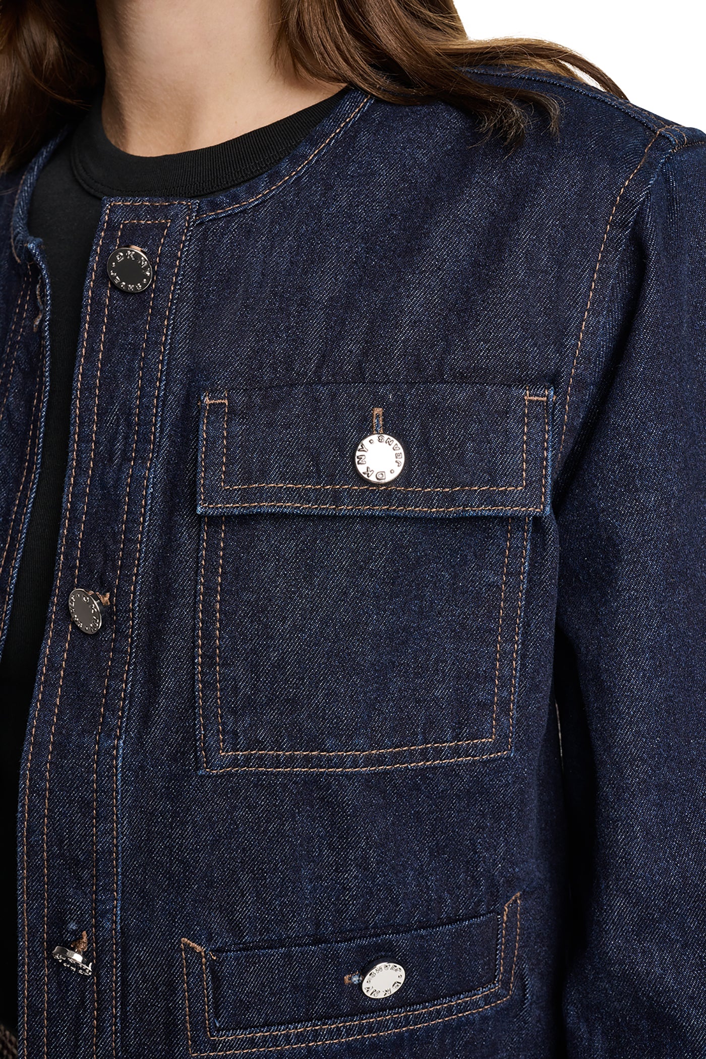 MIXED MEDIA DENIM JACKET - Image 5