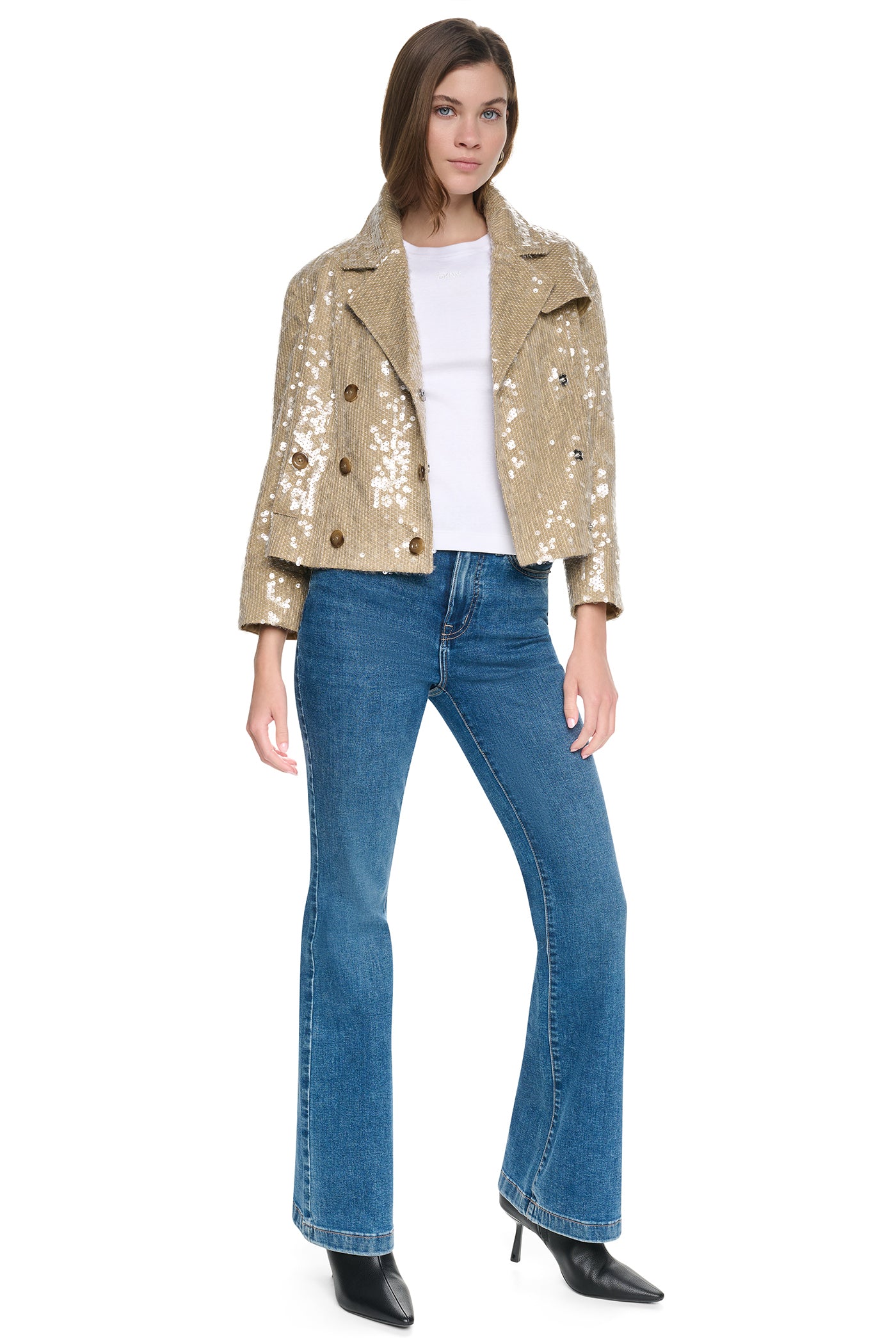 SEQUIN DOUBLE BREASTED TRENCH COAT - Image 7