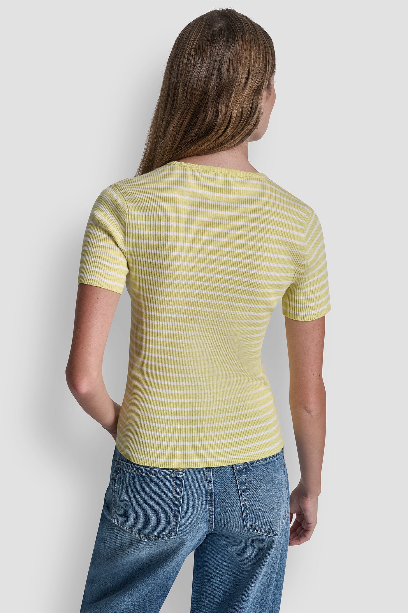 CREW NECK STRIPED TEE - Image 3