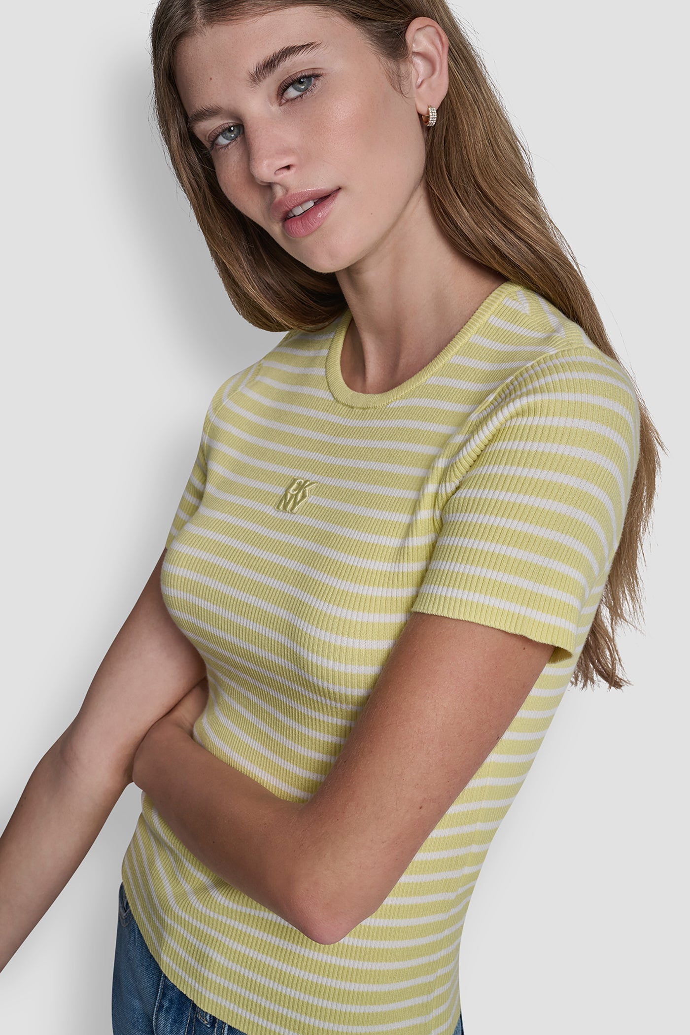 CREW NECK STRIPED TEE - Image 4