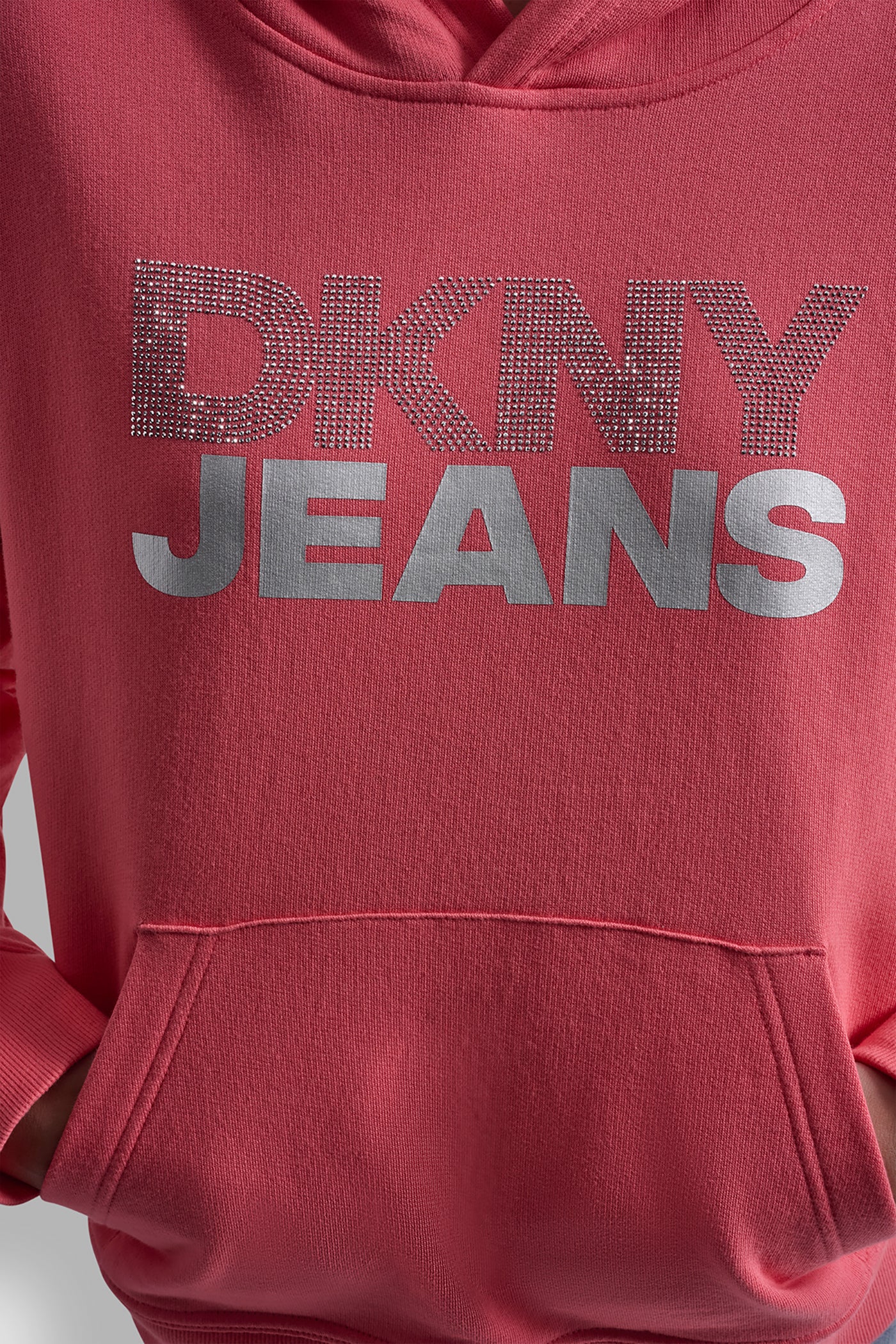 STACKED RHINESTONE FOIL LOGO HOODIE - Image 5
