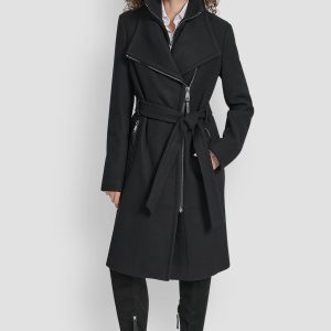 WOOL WRAP JACKET WITH INSERT