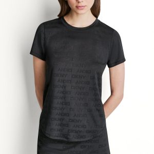 LOGO JACQUARD CREW NECK TEE