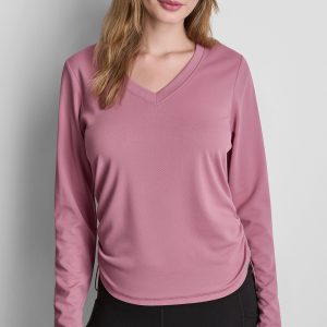 LONG SLEEVE V-NECK TECH TEE