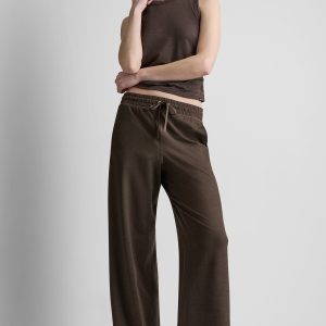MID-RISE SPACEDYE WIDE-LEG PANT