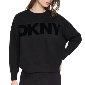 FLOCKED VARSITY LOGO SWEATSHIRT
