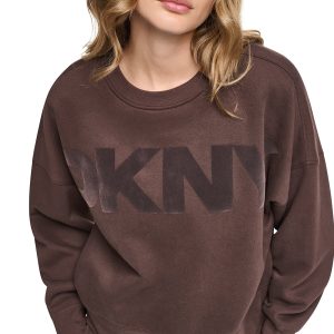 FLOCKED VARSITY LOGO SWEATSHIRT