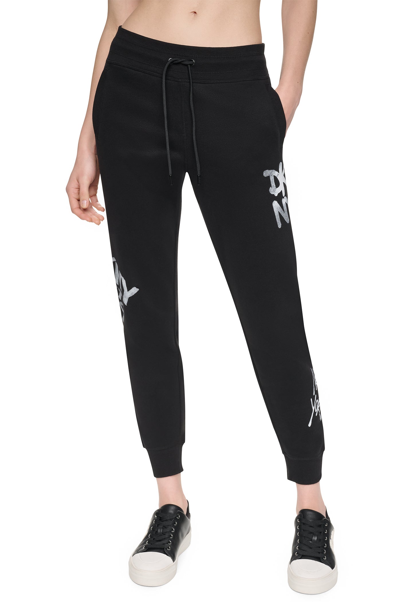 MID-RISE GRAFFITI RHINESTONE LOGO JOGGER - Image 2