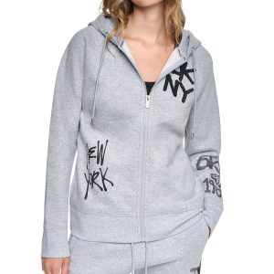 GRAFFITI RHINESTONE FULL-ZIP HOODIE