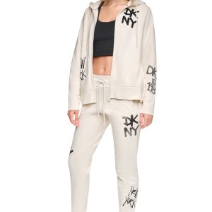 MID-RISE GRAFFITI RHINESTONE LOGO JOGGER