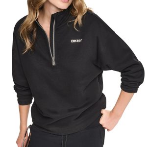 METALLIC BUBBLE 1/4 ZIP PULLOVER
