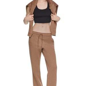 HIGH-RISE METALLIC BUBBLE STRAIGHT LEG PANT