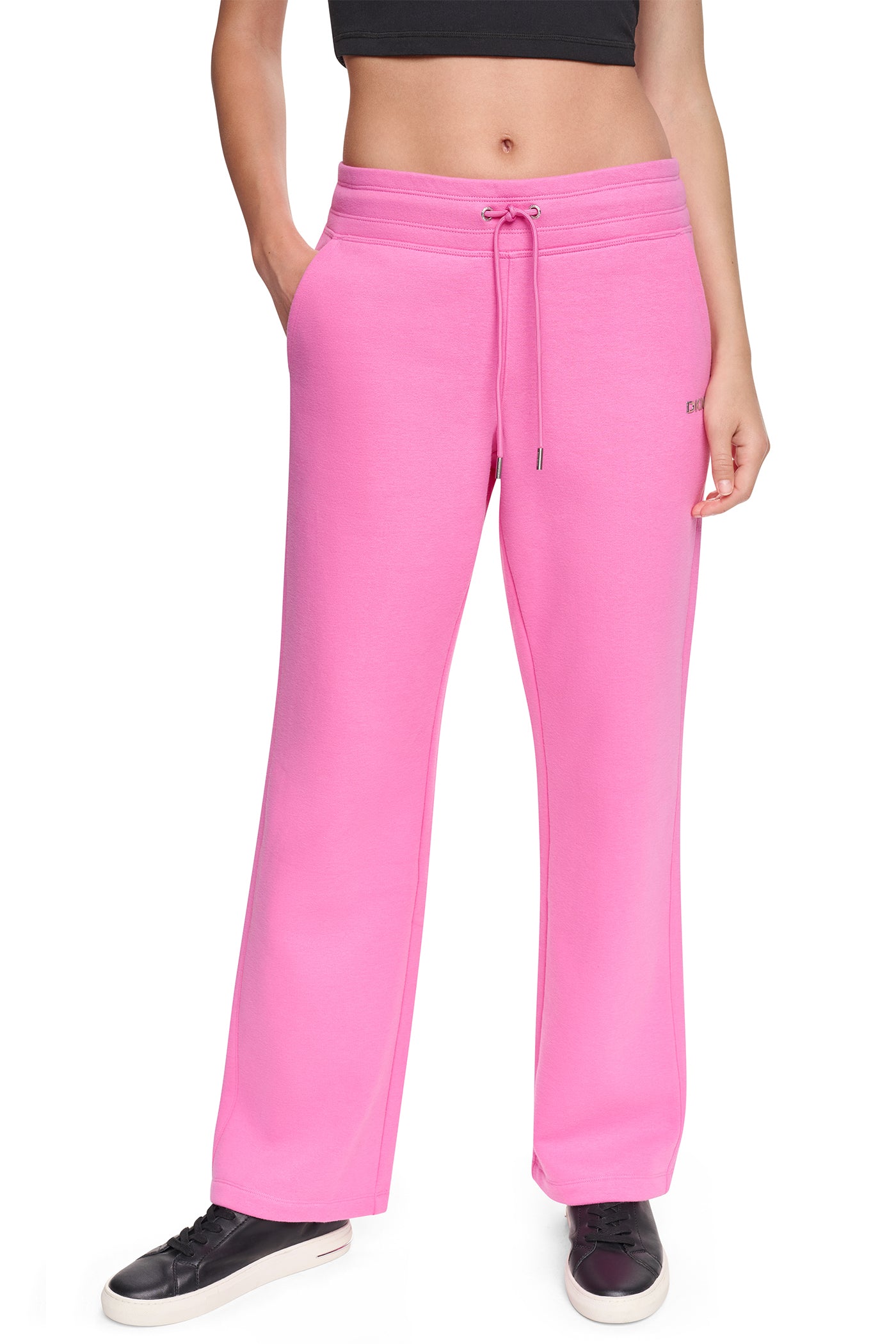 METALLIC BUBBLE HIGH-RISE STRAIGHT LEG PANT
