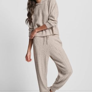 COZY CABLE SWEATER JOGGER