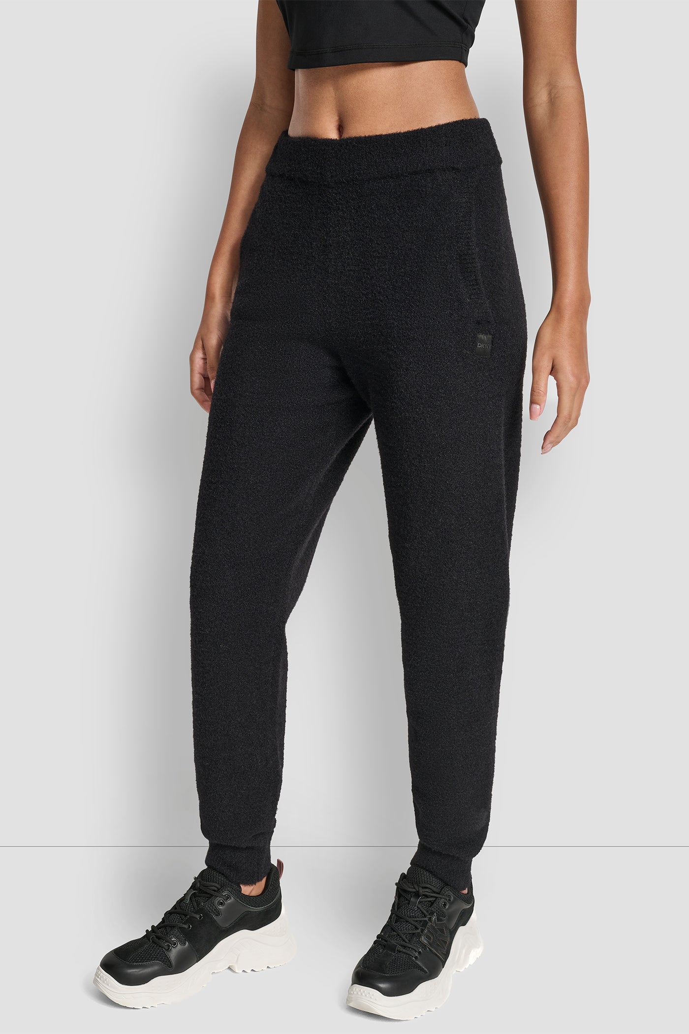 FEATHER YARN JOGGER WITH POCKETS AND TONAL LOGO - Image 4