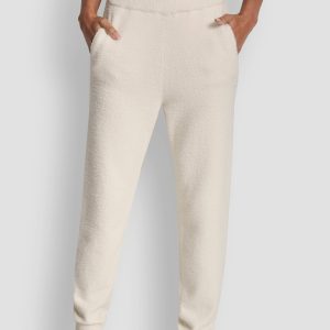FEATHER YARN JOGGER WITH POCKETS AND TONAL LOGO