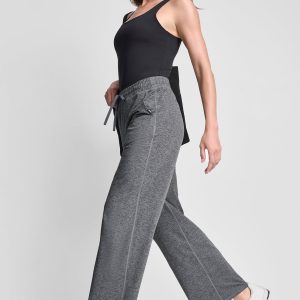 MID-RISE SPACEDYE WIDE-LEG PANT