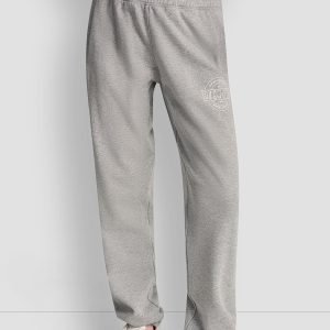 COTTON-BLEND TERRY HIGH-RISE LOGO RELAXED JOGGER
