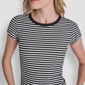 HUDSON RIB TEE WITH TONAL LOGO