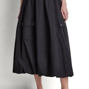 CARGO POCKET BUBBLE MIDI SKIRT