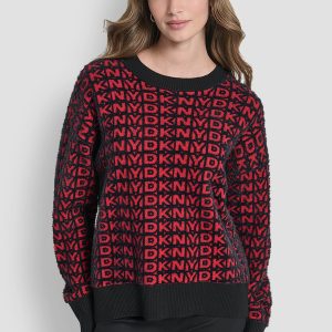 FUR ALL OVER LOGO SWEATER